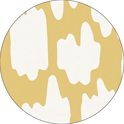 Bonateks , Runt digitalt tryckt musmatta, halkfri undersida, för kontor och hem, diameter: 22 cm Bonateks , Runt digitalt tryckt musmatta, halkfri undersida, för kontor och hem, diameter: 22 cm