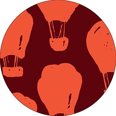 Bonateks , Runt digitalt tryckt musmatta, halkfri undersida, för kontor och hem, diameter: 22 cm Bonateks , Runt digitalt tryckt musmatta, halkfri undersida, för kontor och hem, diameter: 22 cm