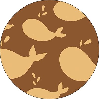 Bonateks , Runt digitalt tryckt musmatta, halkfri undersida, för kontor och hem, diameter: 22 cm Bonateks , Runt digitalt tryckt musmatta, halkfri undersida, för kontor och hem, diameter: 22 cm