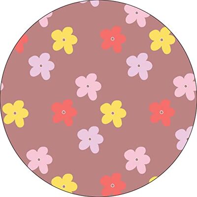 Bonateks , Runt digitalt tryckt musmatta, halkfri undersida, för kontor och hem, diameter: 22 cm Bonateks , Runt digitalt tryckt musmatta, halkfri undersida, för kontor och hem, diameter: 22 cm
