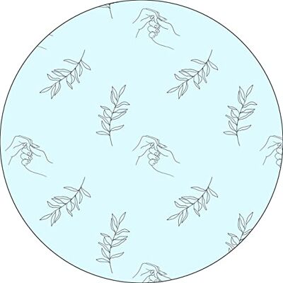 Bonateks , Runt digitalt tryckt musmatta, halkfri undersida, för kontor och hem, diameter: 22 cm Bonateks , Runt digitalt tryckt musmatta, halkfri undersida, för kontor och hem, diameter: 22 cm