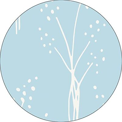 Bonateks , Runt digitalt tryckt musmatta, halkfri undersida, för kontor och hem, diameter: 22 cm Bonateks , Runt digitalt tryckt musmatta, halkfri undersida, för kontor och hem, diameter: 22 cm
