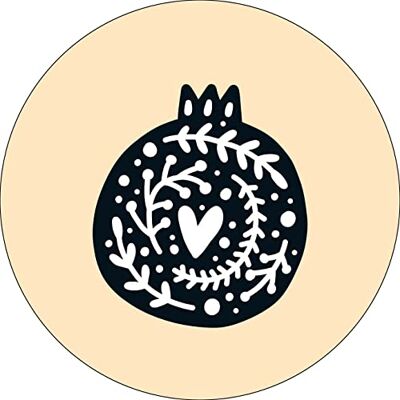 Bonateks , Runt digitalt tryckt musmatta, halkfri undersida, för kontor och hem, diameter: 22 cm Bonateks , Runt digitalt tryckt musmatta, halkfri undersida, för kontor och hem, diameter: 22 cm
