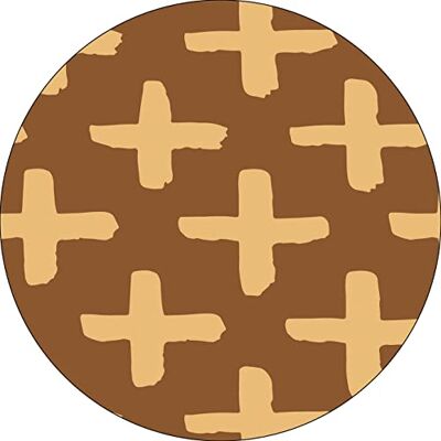 Bonateks , Runt digitalt tryckt musmatta, halkfri undersida, för kontor och hem, diameter: 22 cm Bonateks , Runt digitalt tryckt musmatta, halkfri undersida, för kontor och hem, diameter: 22 cm