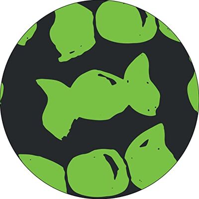 Bonateks , Runt digitalt tryckt musmatta, halkfri undersida, för kontor och hem, diameter: 22 cm Bonateks , Runt digitalt tryckt musmatta, halkfri undersida, för kontor och hem, diameter: 22 cm