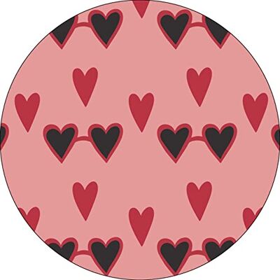 Bonateks , Runt digitalt tryckt musmatta, halkfri undersida, för kontor och hem, diameter: 22 cm Bonateks , Runt digitalt tryckt musmatta, halkfri undersida, för kontor och hem, diameter: 22 cm