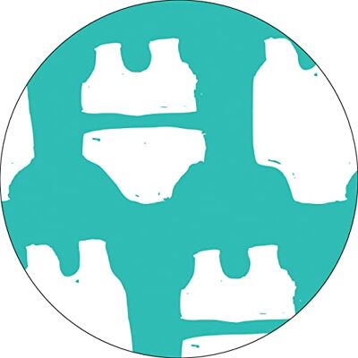 Bonateks , Runt digitalt tryckt musmatta, halkfri undersida, för kontor och hem, diameter: 22 cm Bonateks , Runt digitalt tryckt musmatta, halkfri undersida, för kontor och hem, diameter: 22 cm