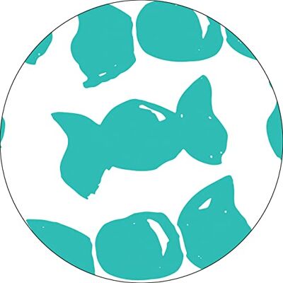 Bonateks , Runt digitalt tryckt musmatta, halkfri undersida, för kontor och hem, diameter: 22 cm Bonateks , Runt digitalt tryckt musmatta, halkfri undersida, för kontor och hem, diameter: 22 cm