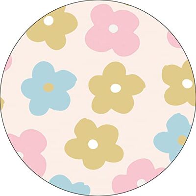 Bonateks , Runt digitalt tryckt musmatta, halkfri undersida, för kontor och hem, diameter: 22 cm Bonateks , Runt digitalt tryckt musmatta, halkfri undersida, för kontor och hem, diameter: 22 cm