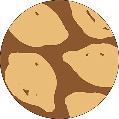 Bonateks , Runt digitalt tryckt musmatta, halkfri undersida, för kontor och hem, diameter: 22 cm Bonateks , Runt digitalt tryckt musmatta, halkfri undersida, för kontor och hem, diameter: 22 cm