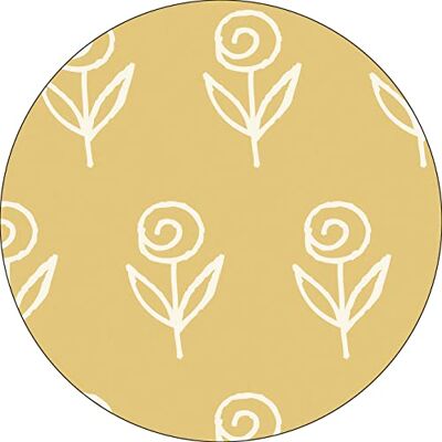 Bonateks , Runt digitalt tryckt musmatta, halkfri undersida, för kontor och hem, diameter: 22 cm Bonateks , Runt digitalt tryckt musmatta, halkfri undersida, för kontor och hem, diameter: 22 cm