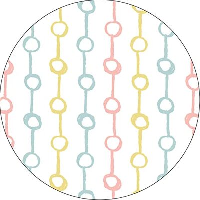 Bonateks , Runt digitalt tryckt musmatta, halkfri undersida, för kontor och hem, diameter: 22 cm Bonateks , Runt digitalt tryckt musmatta, halkfri undersida, för kontor och hem, diameter: 22 cm