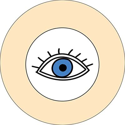 Bonateks , Runt digitalt tryckt musmatta, halkfri undersida, för kontor och hem, diameter: 22 cm Bonateks , Runt digitalt tryckt musmatta, halkfri undersida, för kontor och hem, diameter: 22 cm