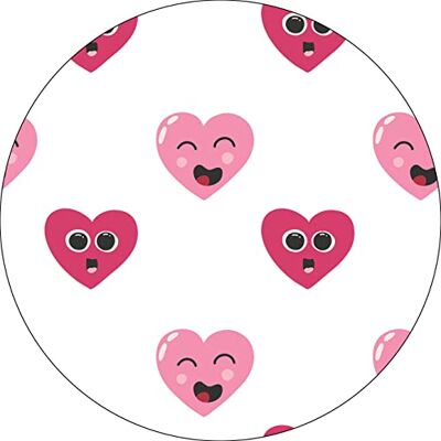 Bonateks , Runt digitalt tryckt musmatta, halkfri undersida, för kontor och hem, diameter: 22 cm Bonateks , Runt digitalt tryckt musmatta, halkfri undersida, för kontor och hem, diameter: 22 cm