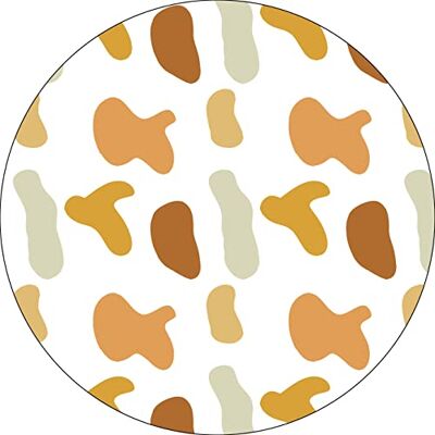 Bonateks , Runt digitalt tryckt musmatta, halkfri undersida, för kontor och hem, diameter: 22 cm Bonateks , Runt digitalt tryckt musmatta, halkfri undersida, för kontor och hem, diameter: 22 cm