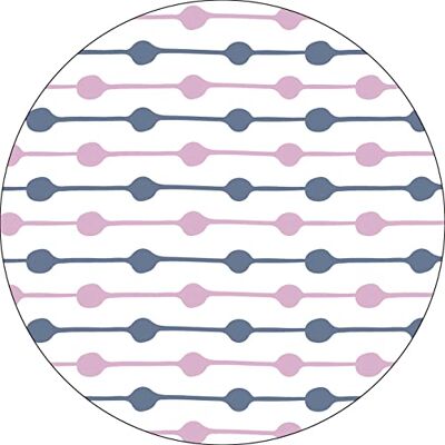 Bonateks , Runt digitalt tryckt musmatta, halkfri undersida, för kontor och hem, diameter: 22 cm Bonateks , Runt digitalt tryckt musmatta, halkfri undersida, för kontor och hem, diameter: 22 cm