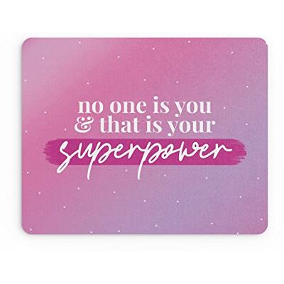 Tongue in Peach Citat musmatta kontor arbete musmatta skrivbordstillbehör datorer kollega 'No One Is You That's Your Superpower' motiverande gåvor MM226 Tongue in Peach Citat musmatta kontor arbete musmatta skrivbordstillbehör datorer kollega 'No One Is You That's Your Superpower' motiverande gåvor MM226