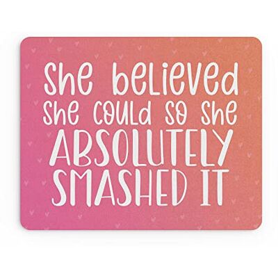 Tongue in Peach Rolig musmatta Kontorsarbete musmatta skrivbordstillbehör datorer admin kollega nytt jobb She Believed She Could Motiverande MM184 Tongue in Peach Rolig musmatta Kontorsarbete musmatta skrivbordstillbehör datorer admin kollega nytt jobb She Believed She Could Motiverande MM184
