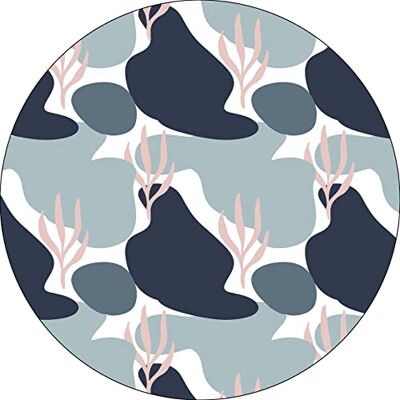 Bonateks , Runt digitalt tryckt musmatta, halkfri undersida, för kontor och hem, diameter: 22 cm Bonateks , Runt digitalt tryckt musmatta, halkfri undersida, för kontor och hem, diameter: 22 cm