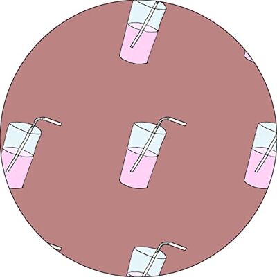 Bonateks , Runt digitalt tryckt musmatta, halkfri undersida, för kontor och hem, diameter: 22 cm Bonateks , Runt digitalt tryckt musmatta, halkfri undersida, för kontor och hem, diameter: 22 cm