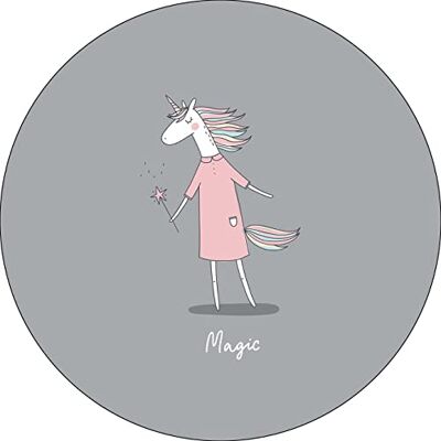 Bonateks , Runt digitalt tryckt musmatta, halkfri undersida, för kontor och hem, diameter: 22 cm Bonateks , Runt digitalt tryckt musmatta, halkfri undersida, för kontor och hem, diameter: 22 cm