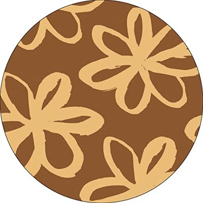 Bonateks , Runt digitalt tryckt musmatta, halkfri undersida, för kontor och hem, diameter: 22 cm Bonateks , Runt digitalt tryckt musmatta, halkfri undersida, för kontor och hem, diameter: 22 cm