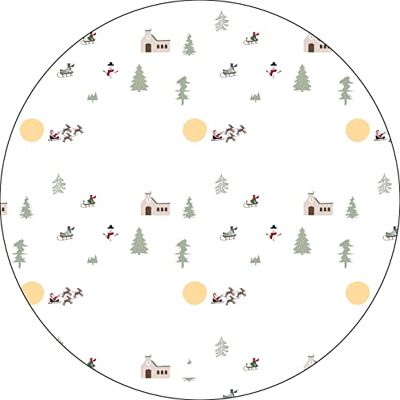 Bonateks , Runt digitalt tryckt musmatta, halkfri undersida, för kontor och hem, diameter: 22 cm Bonateks , Runt digitalt tryckt musmatta, halkfri undersida, för kontor och hem, diameter: 22 cm