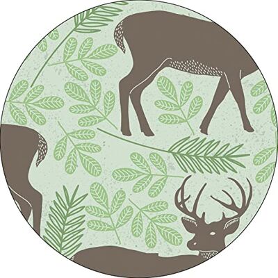 Bonateks , Runt digitalt tryckt musmatta, halkfri undersida, för kontor och hem, diameter: 22 cm Bonateks , Runt digitalt tryckt musmatta, halkfri undersida, för kontor och hem, diameter: 22 cm