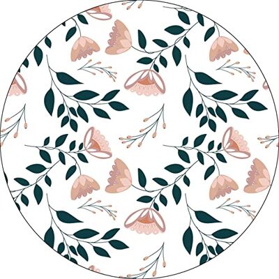 Bonateks , Runt digitalt tryckt musmatta, halkfri undersida, för kontor och hem, diameter: 22 cm Bonateks , Runt digitalt tryckt musmatta, halkfri undersida, för kontor och hem, diameter: 22 cm