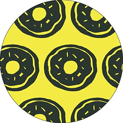 Bonateks , Runt digitalt tryckt musmatta, halkfri undersida, för kontor och hem, diameter: 22 cm Bonateks , Runt digitalt tryckt musmatta, halkfri undersida, för kontor och hem, diameter: 22 cm