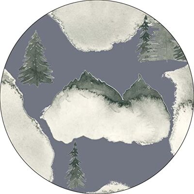 Bonateks , Runt digitalt tryckt musmatta, halkfri undersida, för kontor och hem, diameter: 22 cm Bonateks , Runt digitalt tryckt musmatta, halkfri undersida, för kontor och hem, diameter: 22 cm