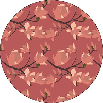 Bonateks , Runt digitalt tryckt musmatta, halkfri undersida, för kontor och hem, diameter: 22 cm Bonateks , Runt digitalt tryckt musmatta, halkfri undersida, för kontor och hem, diameter: 22 cm