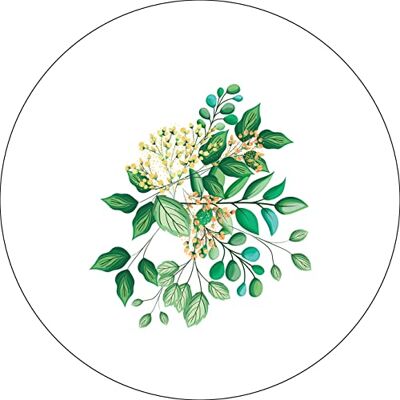 Bonateks , Runt digitalt tryckt musmatta, halkfri undersida, för kontor och hem, diameter: 22 cm Bonateks , Runt digitalt tryckt musmatta, halkfri undersida, för kontor och hem, diameter: 22 cm
