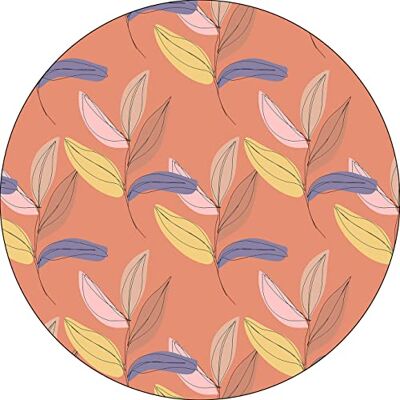 Bonateks , Runt digitalt tryckt musmatta, halkfri undersida, för kontor och hem, diameter: 22 cm Bonateks , Runt digitalt tryckt musmatta, halkfri undersida, för kontor och hem, diameter: 22 cm