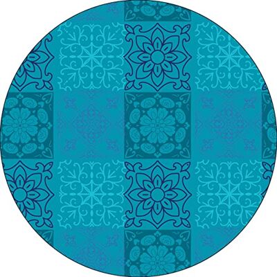 Bonateks , Runt digitalt tryckt musmatta, halkfri undersida, för kontor och hem, diameter: 22 cm Bonateks , Runt digitalt tryckt musmatta, halkfri undersida, för kontor och hem, diameter: 22 cm