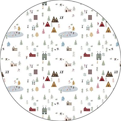 Bonateks , Runt digitalt tryckt musmatta, halkfri undersida, för kontor och hem, diameter: 22 cm Bonateks , Runt digitalt tryckt musmatta, halkfri undersida, för kontor och hem, diameter: 22 cm