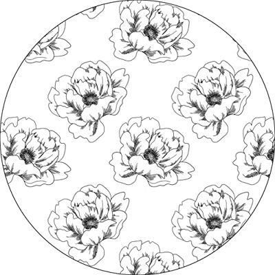 Bonateks , Runt digitalt tryckt musmatta, halkfri undersida, för kontor och hem, diameter: 22 cm Bonateks , Runt digitalt tryckt musmatta, halkfri undersida, för kontor och hem, diameter: 22 cm