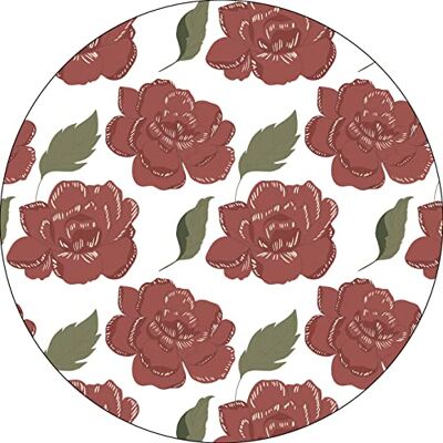 Bonateks , Runt digitalt tryckt musmatta, halkfri undersida, för kontor och hem, diameter: 22 cm Bonateks , Runt digitalt tryckt musmatta, halkfri undersida, för kontor och hem, diameter: 22 cm