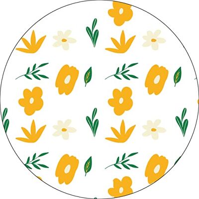 Bonateks , Runt digitalt tryckt musmatta, halkfri undersida, för kontor och hem, diameter: 22 cm Bonateks , Runt digitalt tryckt musmatta, halkfri undersida, för kontor och hem, diameter: 22 cm