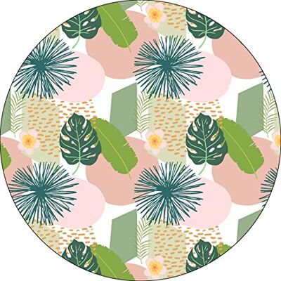 Bonateks , Runt digitalt tryckt musmatta, halkfri undersida, för kontor och hem, diameter: 22 cm Bonateks , Runt digitalt tryckt musmatta, halkfri undersida, för kontor och hem, diameter: 22 cm