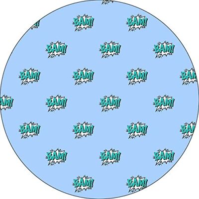 Bonateks , Runt digitalt tryckt musmatta, halkfri undersida, för kontor och hem, diameter: 22 cm Bonateks , Runt digitalt tryckt musmatta, halkfri undersida, för kontor och hem, diameter: 22 cm