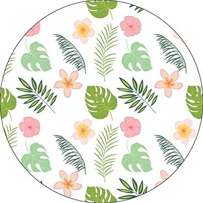 Bonateks , Runt digitalt tryckt musmatta, halkfri undersida, för kontor och hem, diameter: 22 cm Bonateks , Runt digitalt tryckt musmatta, halkfri undersida, för kontor och hem, diameter: 22 cm