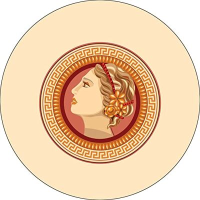 Bonateks , Runt digitalt tryckt musmatta, halkfri undersida, för kontor och hem, diameter: 22 cm Bonateks , Runt digitalt tryckt musmatta, halkfri undersida, för kontor och hem, diameter: 22 cm