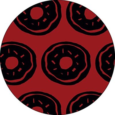 Bonateks , Runt digitalt tryckt musmatta, halkfri undersida, för kontor och hem, diameter: 22 cm Bonateks , Runt digitalt tryckt musmatta, halkfri undersida, för kontor och hem, diameter: 22 cm