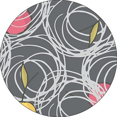 Bonateks , Runt digitalt tryckt musmatta, halkfri undersida, för kontor och hem, diameter: 22 cm Bonateks , Runt digitalt tryckt musmatta, halkfri undersida, för kontor och hem, diameter: 22 cm