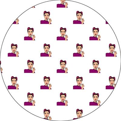 Bonateks , Runt digitalt tryckt musmatta, halkfri undersida, för kontor och hem, diameter: 22 cm Bonateks , Runt digitalt tryckt musmatta, halkfri undersida, för kontor och hem, diameter: 22 cm