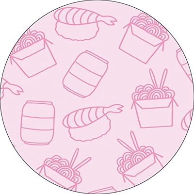 Bonateks , Runt digitalt tryckt musmatta, halkfri undersida, för kontor och hem, diameter: 22 cm Bonateks , Runt digitalt tryckt musmatta, halkfri undersida, för kontor och hem, diameter: 22 cm