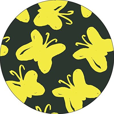 Bonateks , Runt digitalt tryckt musmatta, halkfri undersida, för kontor och hem, diameter: 22 cm Bonateks , Runt digitalt tryckt musmatta, halkfri undersida, för kontor och hem, diameter: 22 cm