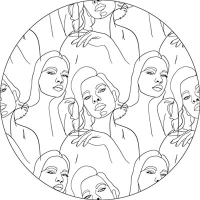 Bonateks , Runt digitalt tryckt musmatta, halkfri undersida, för kontor och hem, diameter: 22 cm Bonateks , Runt digitalt tryckt musmatta, halkfri undersida, för kontor och hem, diameter: 22 cm