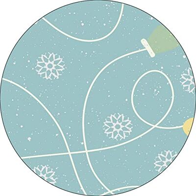 Bonateks , Runt digitalt tryckt musmatta, halkfri undersida, för kontor och hem, diameter: 22 cm Bonateks , Runt digitalt tryckt musmatta, halkfri undersida, för kontor och hem, diameter: 22 cm
